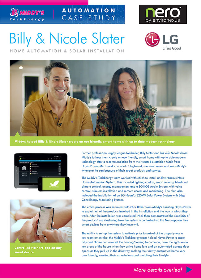 Billy Slater Home Automation & Solar Install Case Study